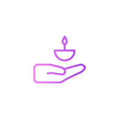 oil lamp gradient icon
