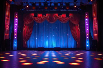 Theater Stage Illumination Effect with Eye-Catching Backdrop for a Magnificent Performance
