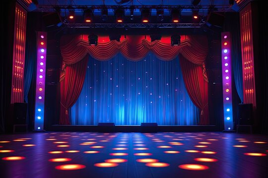 Theater Stage Illumination Effect with Eye-Catching Backdrop for a Magnificent Performance