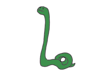 Naklejka premium green snake
