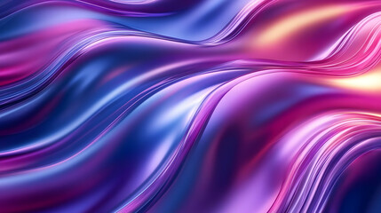 Abstract 3D Purple and Blue Wave Background Illustration