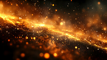 Golden Glitter Abstract Background Image