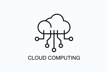 Cloud Computing Vector, Icon Or Logo Sign Symbol Illustration 
