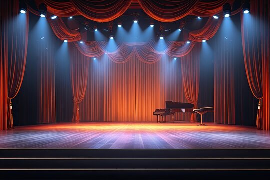 Theatrical Stage Lighting and Stunning Backdrop for an Unforgettable Performance