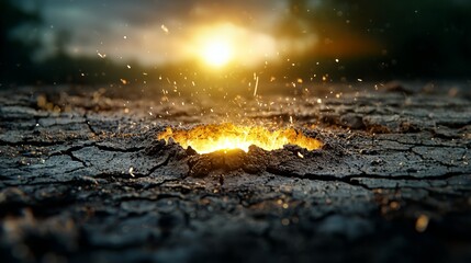 Captivating Ground Fire Display