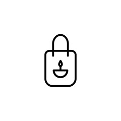 shopping bag line icon