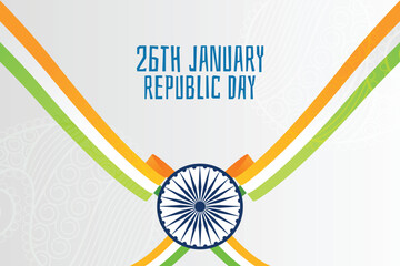 Indian republic day with ribbons