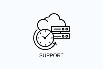 Support Vector, Icon Or Logo Sign Symbol Illustration 