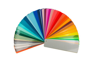 Color palette isolated on white background. Color palette guide. paper catalog of rainbow color....