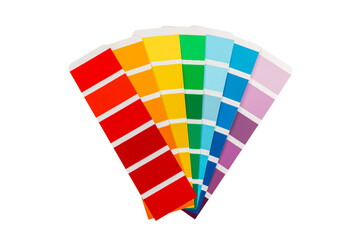 Color palette isolated on white background. Color palette guide. paper catalog of rainbow color....
