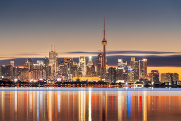 Naklejka premium Toronto, Ontario, Canada cityscape on Lake Ontario
