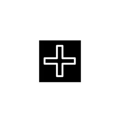 Fototapeta premium hospital glyph icon