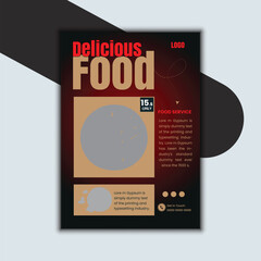 Delicious Food menu and restaurant social media design template.