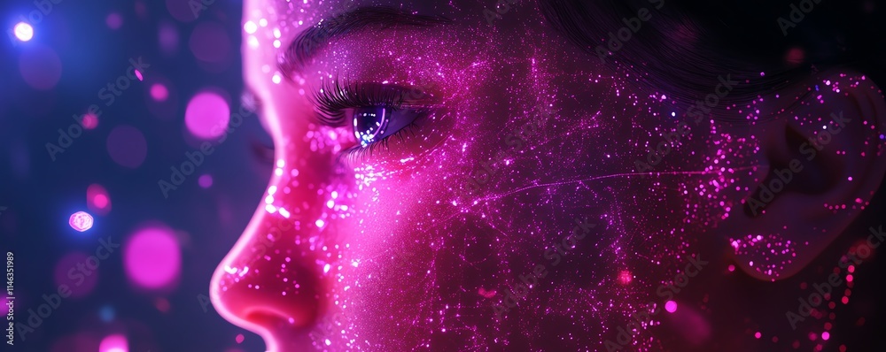 Poster Global networking technology with dynamic holographic visuals, advanced data systems, vibrant and futuristic light effects, ultrarealistic, cinematic, 8K