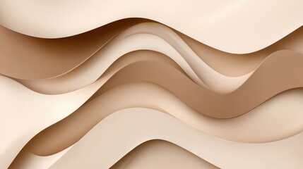 Obraz premium Abstract design with layered brown tones showcasing smooth textures and subtle gradients