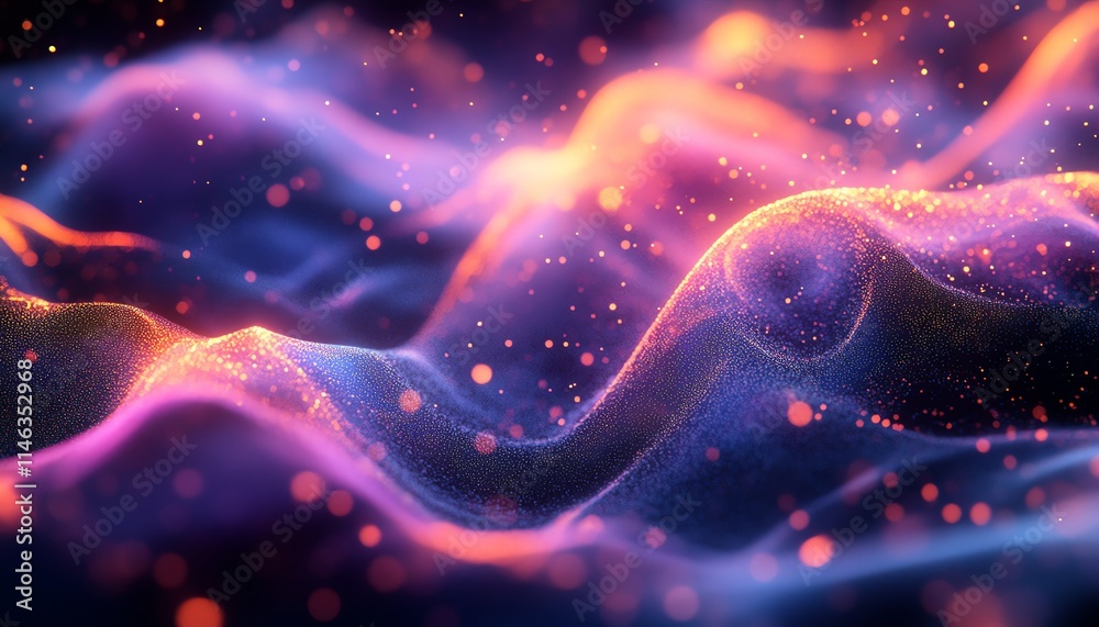 Aufkleber Interconnected global networks with streaming data nodes, vibrant tech aesthetics, holographic interfaces, ultradetailed, cinematic lighting, 8K