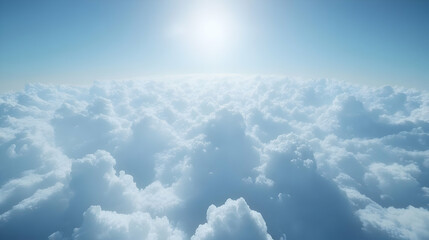 Fototapeta premium Aerial 3D Cloud Background Render