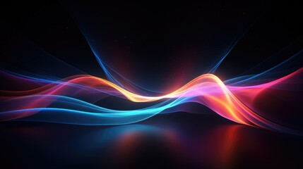 Radiant energy lines in a dark background