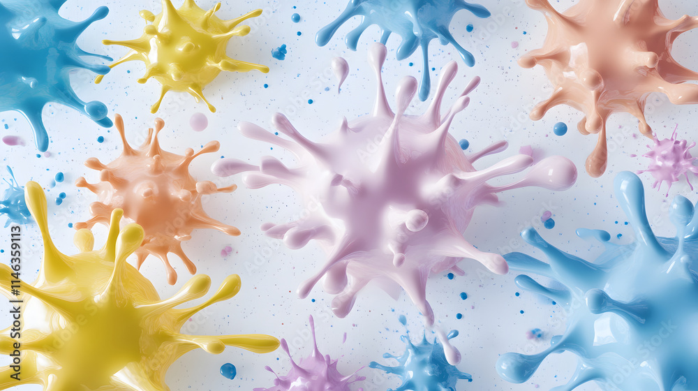 Poster vibrant splashes of colorful paint create an abstract, dynamic background with a playful and artisti