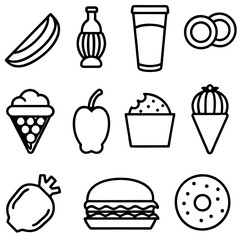 food icons set