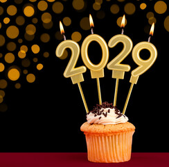 Candles number 2029 for happy new year - New Year's Eve Celebration