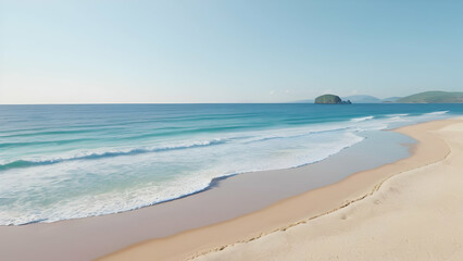 Fototapeta premium Beautiful views of the beach with white sand 