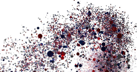 Abstract Red Blue Particles Background Stock Photo