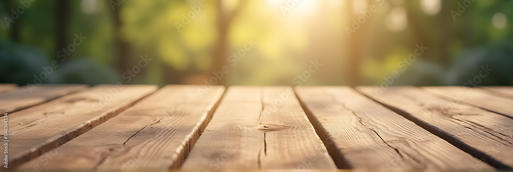 Aufkleber The selective focus of a wood table top texture creates a visually appealing background for product displays and design layouts._00002_