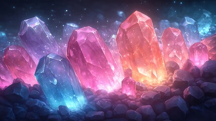 Array of gemstones creating a vibrant burst of radiant colors