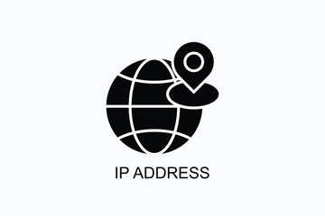 Fototapeta premium Ip Address Vector, Icon Or Logo Sign Symbol Illustration 