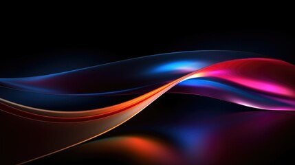 Naklejka premium Radiant, shiny lines in a dark, abstract background