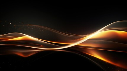 Naklejka premium Radiant, shiny lines in a dark, abstract background