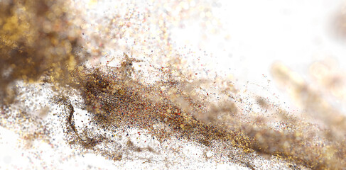 Gold Glitter Explosion Abstract Background