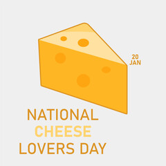vector graphic of National Cheese Lover's Day good for national National Cheese Lover's Day celebration. flat design. flyer design.flat illustration.