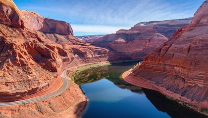 Majestic Canyon with a Serene Flowing River