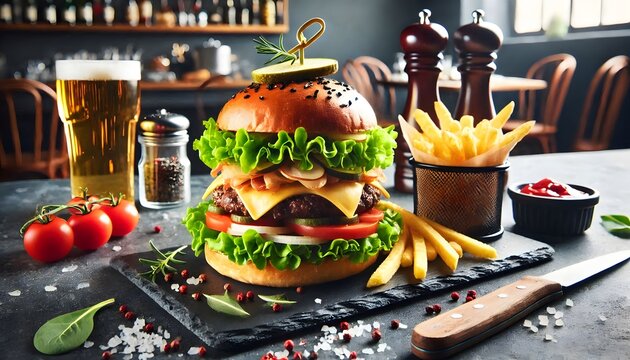 Classic Burger Served with a Mouthwatering Twist