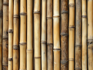 Natural Bamboo Mat Texture Showcases Delicate Thin Layers in Warm Tones, Perfect for Enhancing Organic Decor and Lifestyle Themes. Generative AI