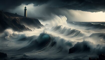 Fototapeta premium A journey through the heart of the tempest. 