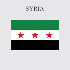 Vector of Syria Flag. Rectangle