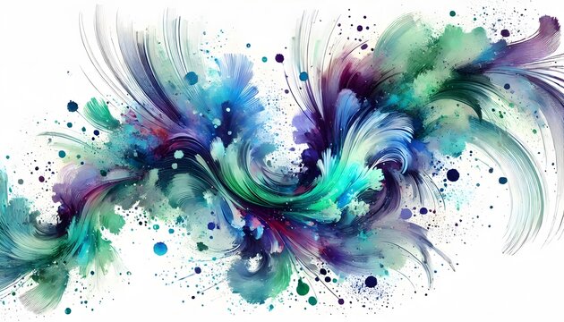 Vibrant Abstract Gradient: Harmonious Blend of Green, Purple, and Blue