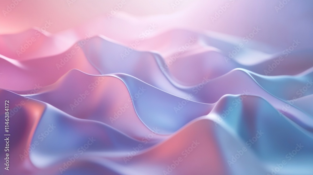 Aufkleber a soft, wavy texture in pastel colors creating a serene, abstract visual effect.