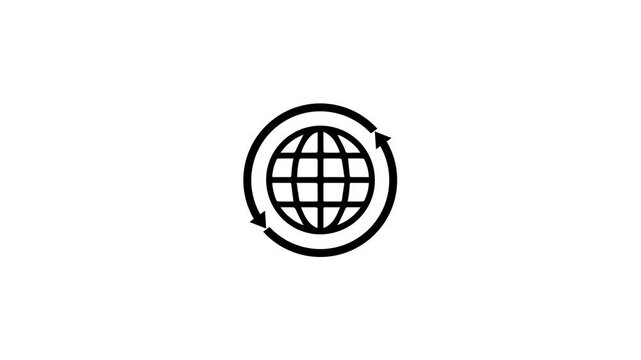 Internet icon browser icon animation 4k animated