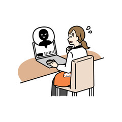 悪質なメールが届いた主婦。