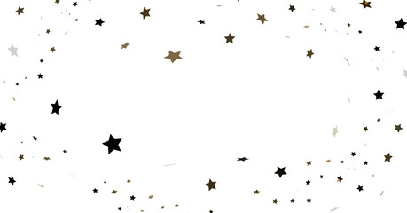 Scattered Stars on White Background