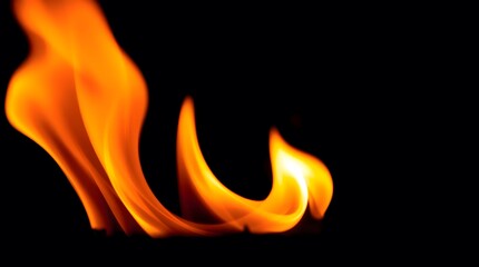 fire on black background