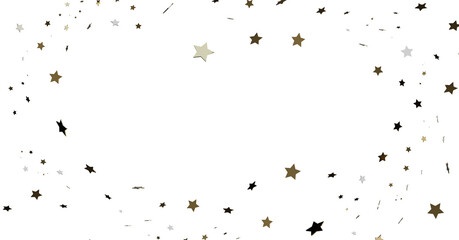 Gold and Black Star Confetti
