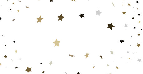 Scattered Stars on White Background