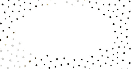 Black and Gold Stars Scattered Frame