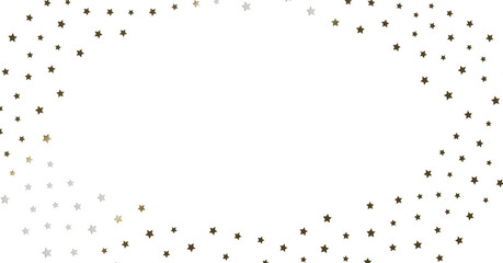 Gold and Silver Stars Border Frame