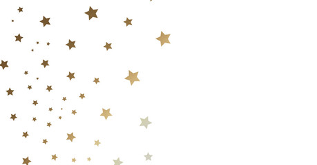 Gold Stars on White Background